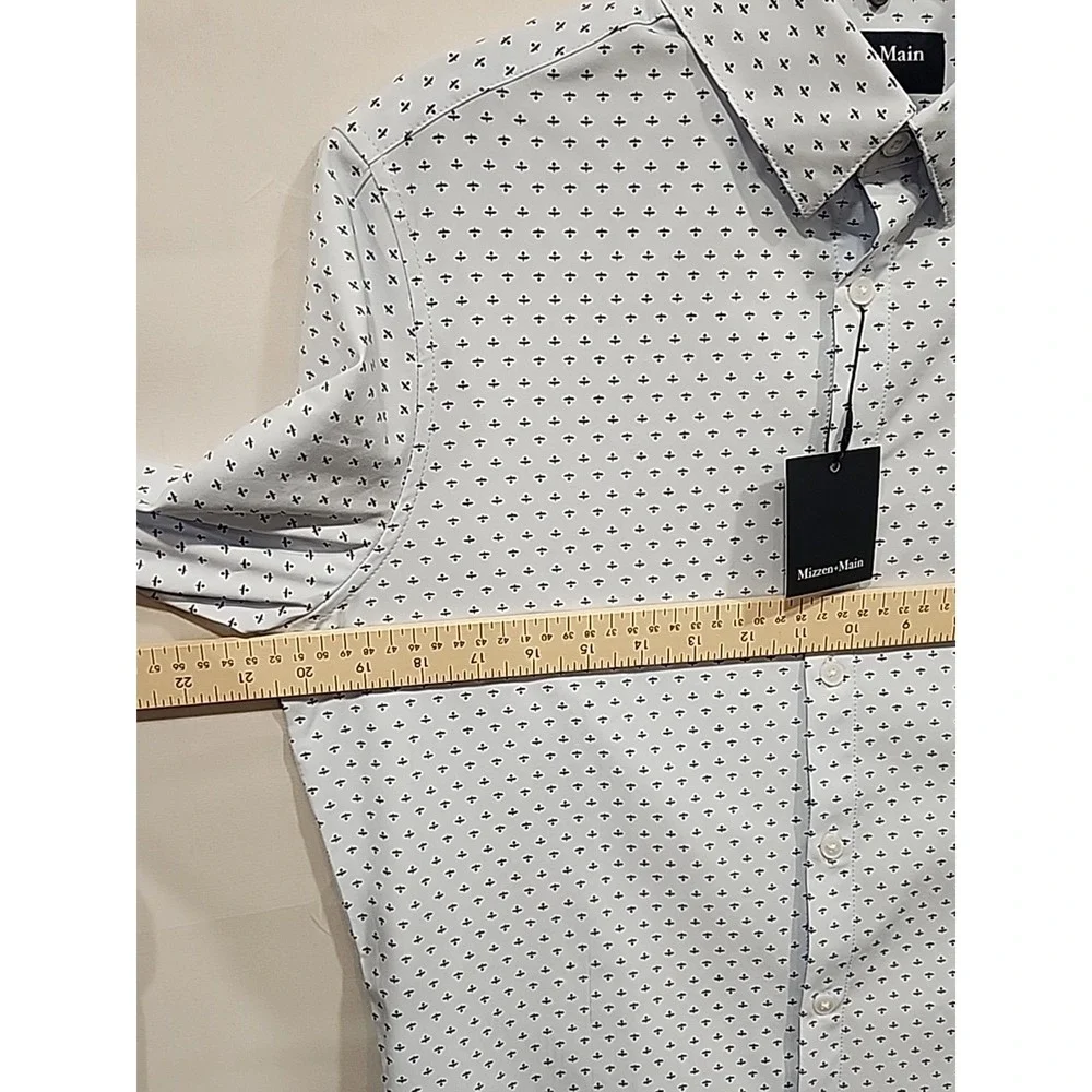 NWT Mizzen and Main Leeward Dress Shirt‎ Mens S Long-sleeved Blue MSRP $138
